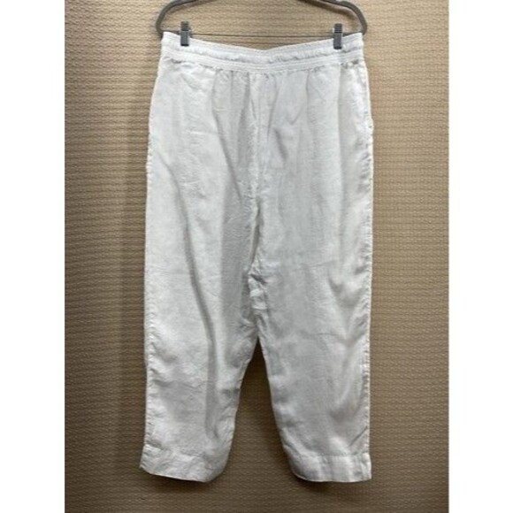 NWOT Sigrid Olsen Linen Boho Vacation Beach Pull On Wide Leg Pants Women Size XL - Picture 10 of 11
